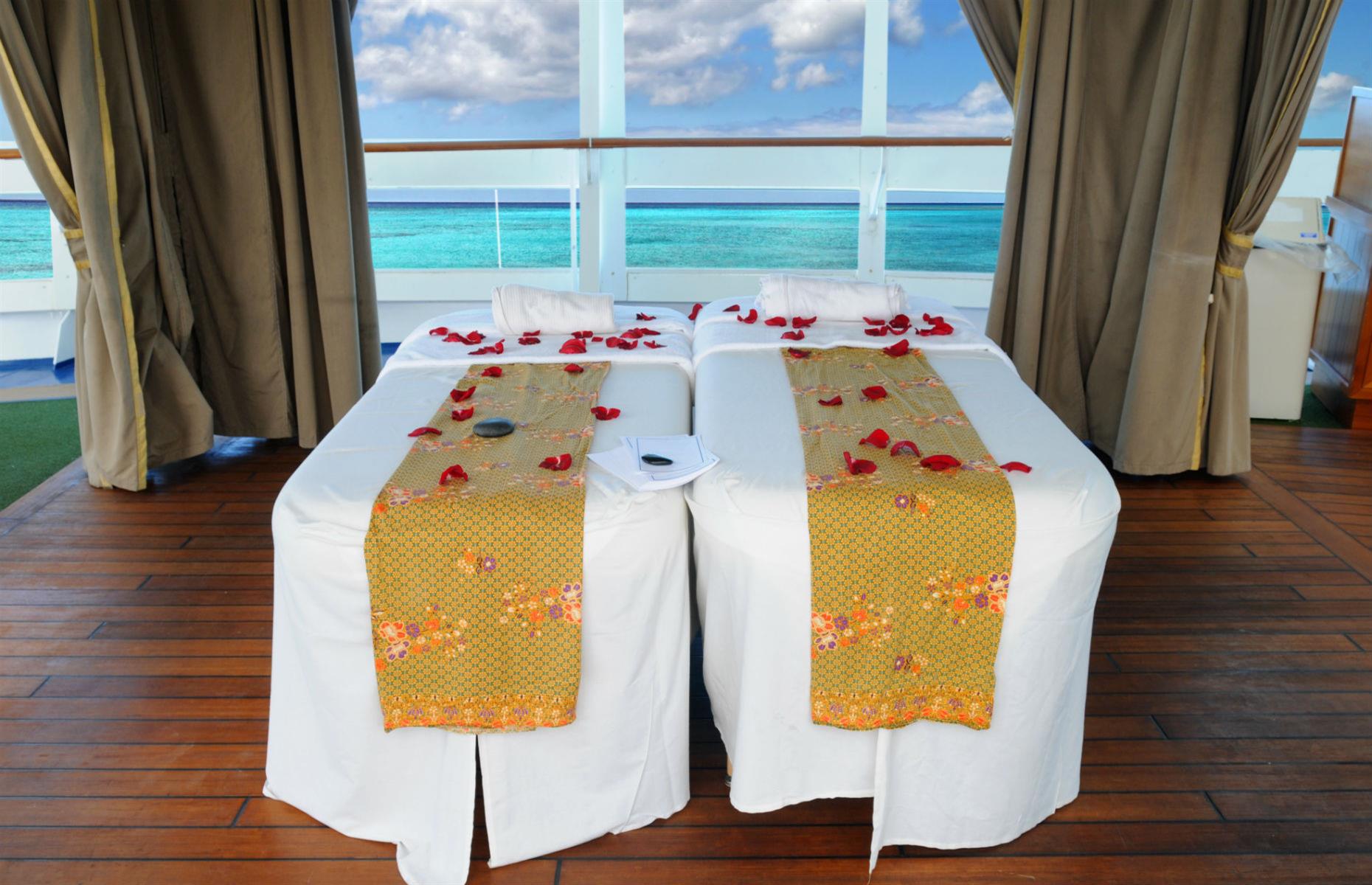 Spa treatments onboard cost the earth... 